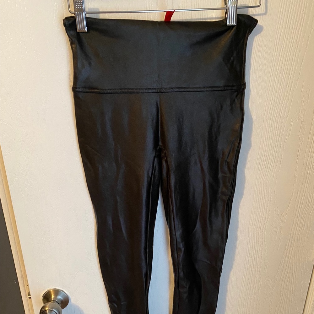 Spanx leather leggings worn once